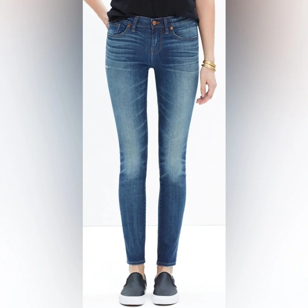 Madewell Skinny Mid Rise Jeans Blue Denim Size 24
